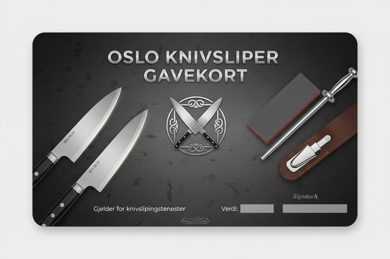 write Oslo Knivsliper Gavekort in the image